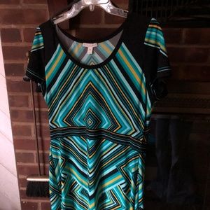 Dana Buchman Knee-Length Diamond Pattern Dress